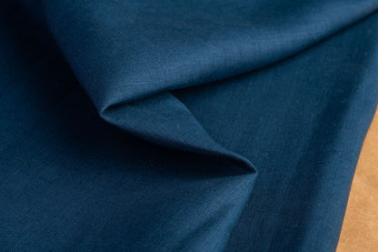Midnight Blue Hemp Fabric | 170gsm | Curtain Fabric | Apparel Fabric | By The Metre-2