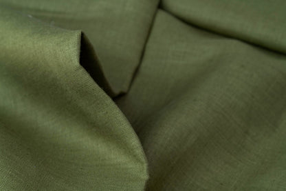 Olive Green Hemp Fabric | 147cm Wide | 170gsm | Curtains & Clothing | By The Metre-0