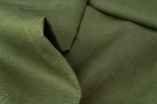 Olive Green Hemp Fabric | 147cm Wide | 170gsm | Curtains & Clothing | By The Metre-0