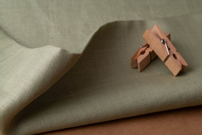 Pista Green Hemp Fabric | 147cm Wide | 170gsm | Curtains & Clothing | By The Metre-0
