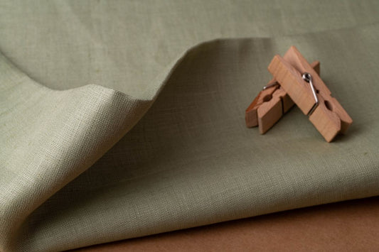 Pista Green Hemp Fabric | 147cm Wide | 170gsm | Curtains & Clothing | By The Metre-0
