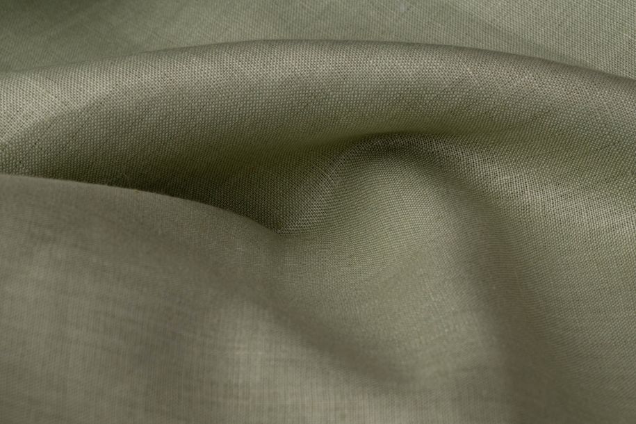 Pista Green Hemp Fabric | 147cm Wide | 170gsm | Curtains & Clothing | By The Metre-2