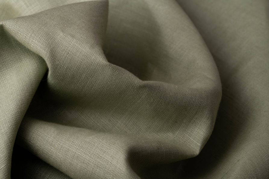 Pista Green Hemp Fabric | 147cm Wide | 170gsm | Curtains & Clothing | By The Metre-3