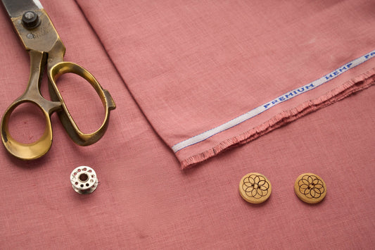 Terracotta Hemp Fabric | Organic | 170gsm | 147cm Wide | GOTS Certified-0