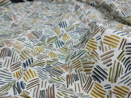 Abstract Print Hemp Fabric | Organic | 145gsm | 147cm Wide | GOTS Certified-2
