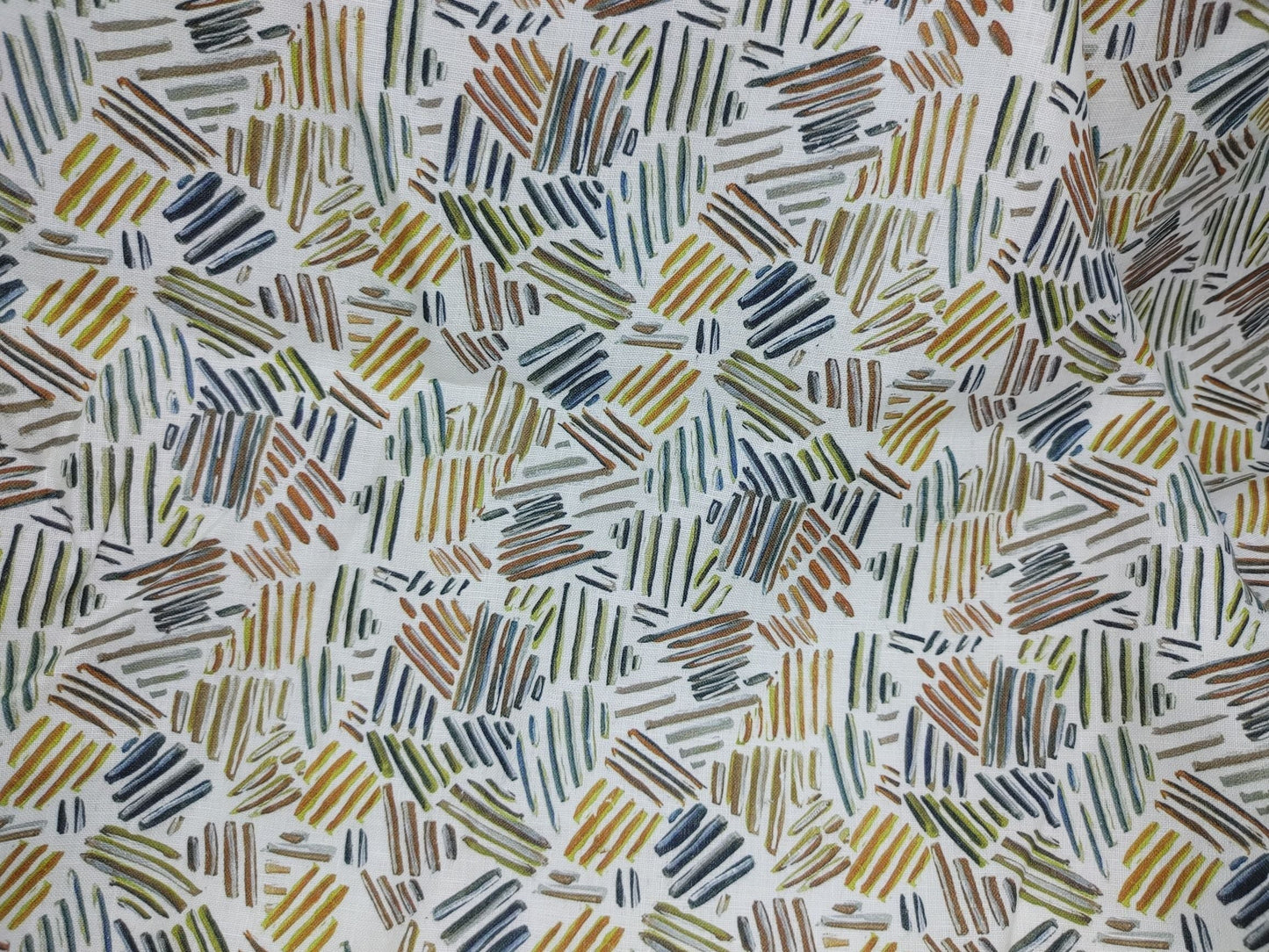 Abstract Print Hemp Fabric | Organic | 145gsm | 147cm Wide | GOTS Certified-0