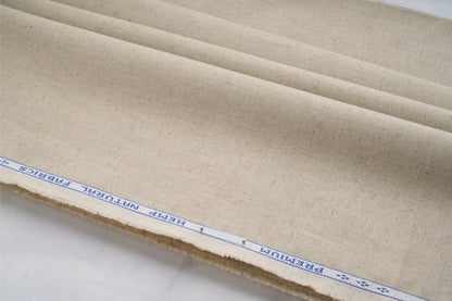 Organic Hemp Fabric - Natural | 165gsm | 147cm | GOTS Certified | Ideal for Curtains, Upholstery & Clothing-0