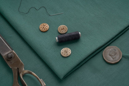 Teal Organic Hemp Fabric | 155gsm | Extra Wide (254cm) | GOTS Certified-0