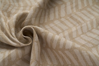 Eco Friendly Hemp Fabric with Modern Chevron Print for Curtains & Cushions - GOTS Certified, 240gsm, 147cm Wide - By the Metre-0