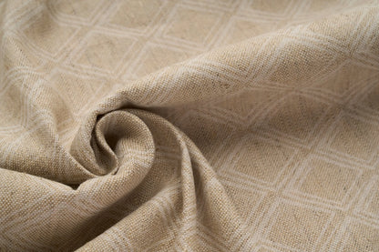 Eco Friendly Hemp Fabric with Diamond Pattern for Curtains & Cushions - GOTS Certified, 240gsm, 147cm Wide - By the Metre-0