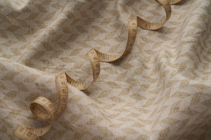 Eco Friendly Hemp Fabric with Modern Trellis Pattern for Curtains & Cushions - GOTS Certified, 240gsm, 147cm Wide - By the Metre-3