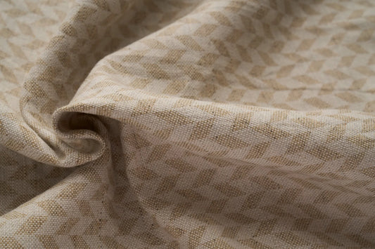 Eco Friendly Hemp Fabric with Modern Trellis Pattern for Curtains & Cushions - GOTS Certified, 240gsm, 147cm Wide - By the Metre-0
