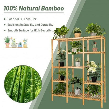Multifunctional Bamboo Shelf Storage Organizer Rack-2
