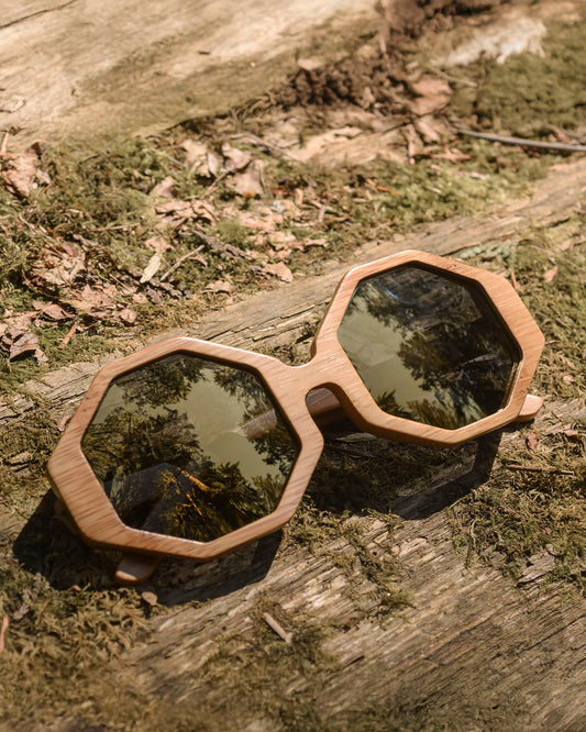 Honeycombs | Polarized Bamboo Sunglasses-0