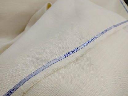 Organic Hemp Fabric - Off White | 240gsm | 147cm | GOTS Certified | Perfect for Curtains, Upholstery & Clothing-0