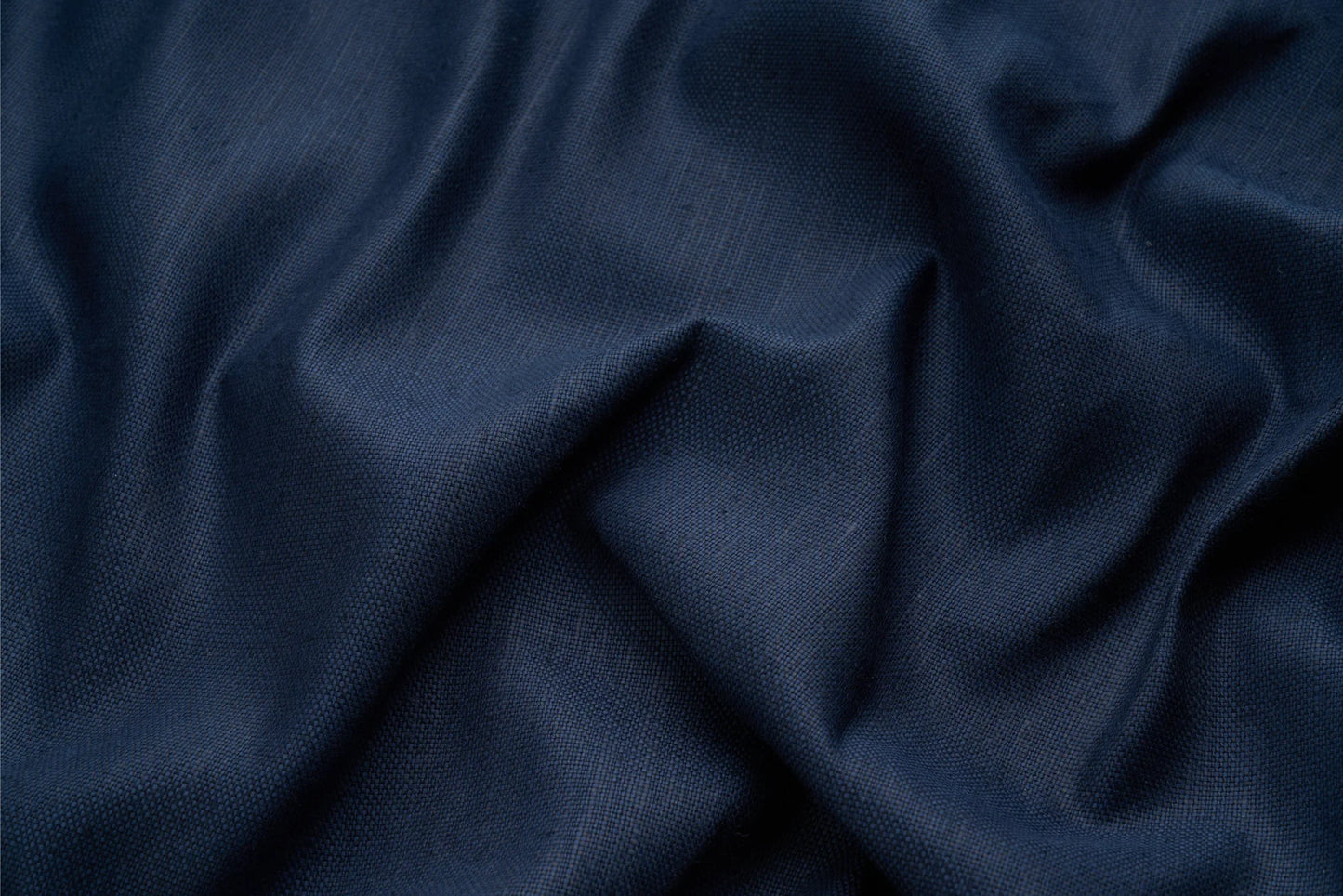 Navy Blue Hemp Fabric | Organic | 240gsm | 147cm Wide | GOTS Certified | Curtains & Clothing-2