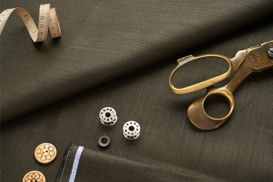 Organic Hemp Fabric - Dark Olive Green | 240gsm | Durable & Versatile-0