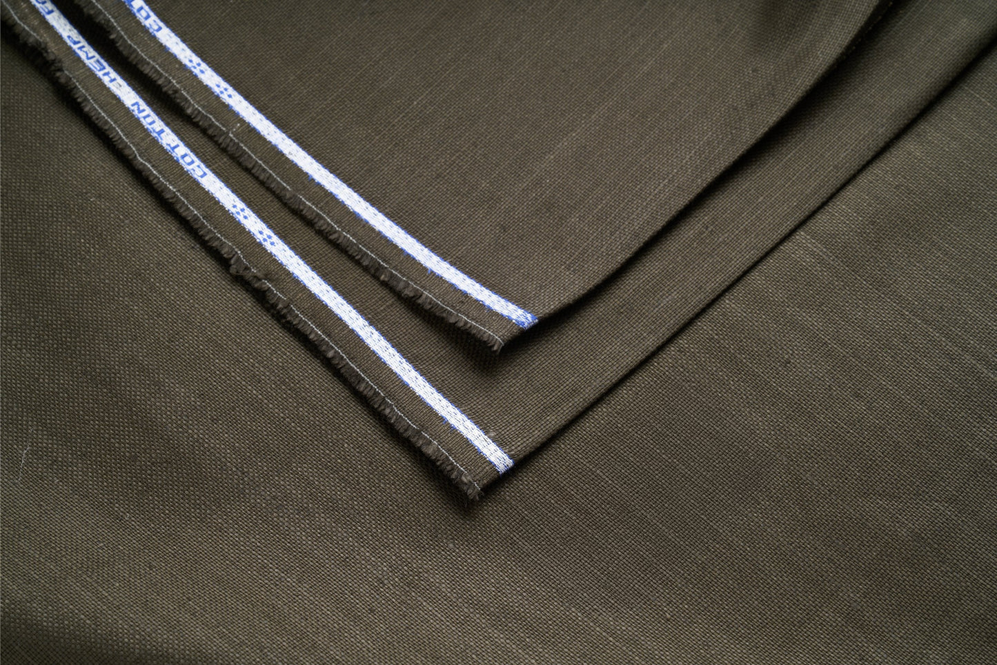 Organic Hemp Fabric - Dark Olive Green | 240gsm | Durable & Versatile-3