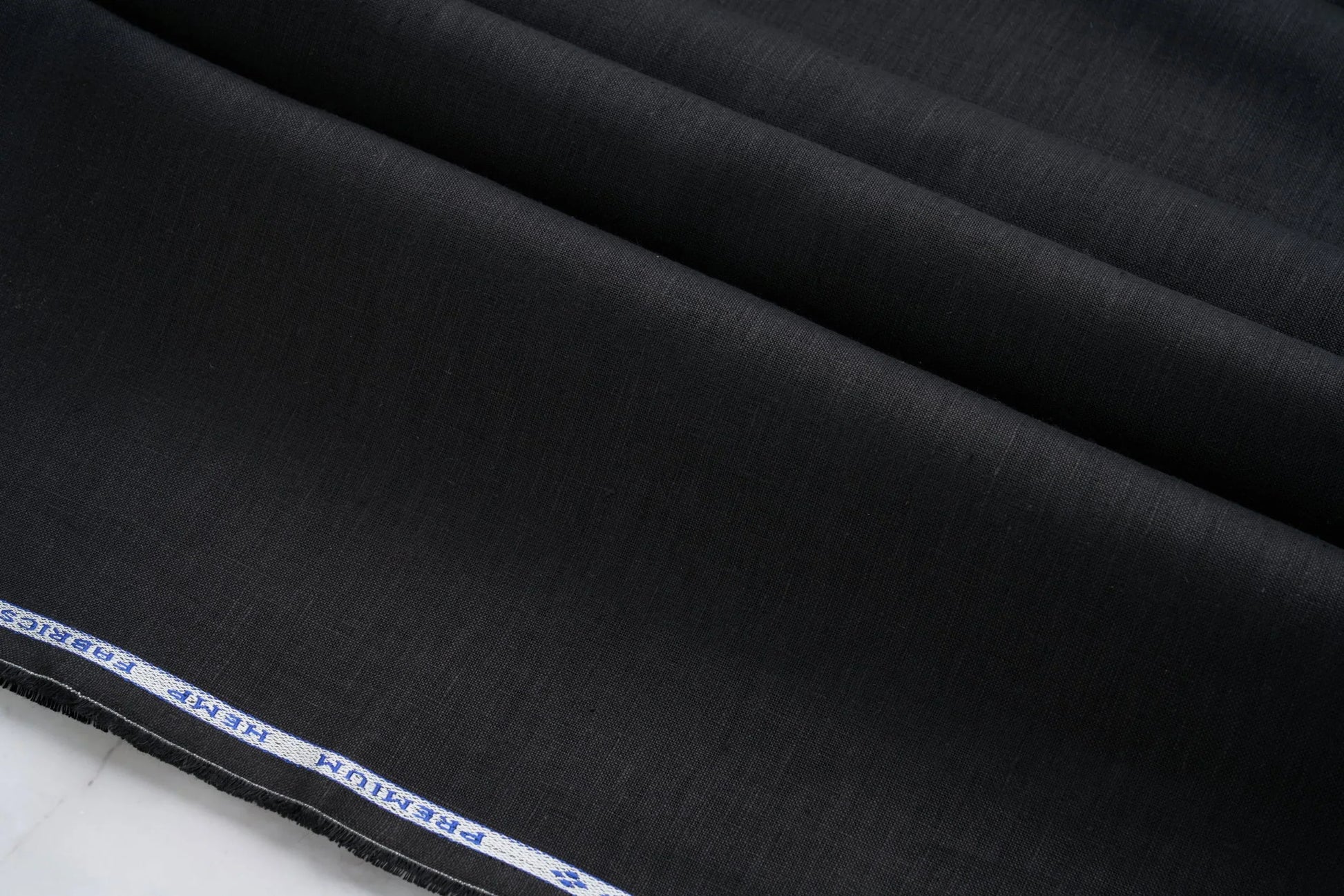Organic Black Hemp Fabric | 155gsm | Soft & Breathable | Curtains & Clothing-3