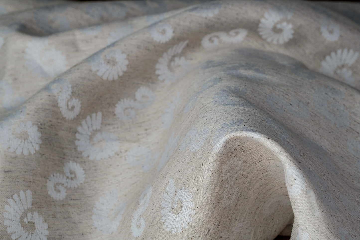 Helix Jacquard Hemp Fabric | Natural | Organic | 145gsm | 147cm Wide-0
