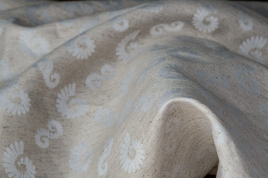 Helix Jacquard Hemp Fabric | Natural | Organic | 145gsm | 147cm Wide-0
