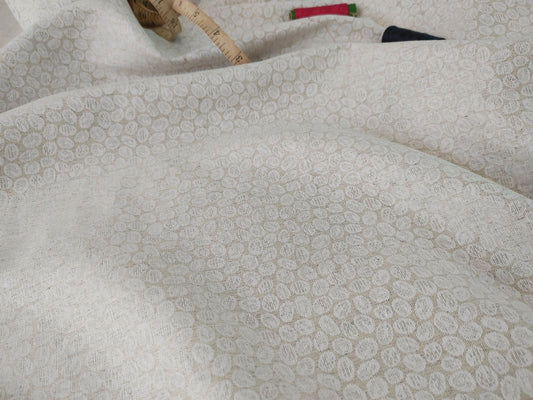 Organic Hemp Fabric - Natural | Small Stones Jacquard | 145gsm | Textured Weave-0