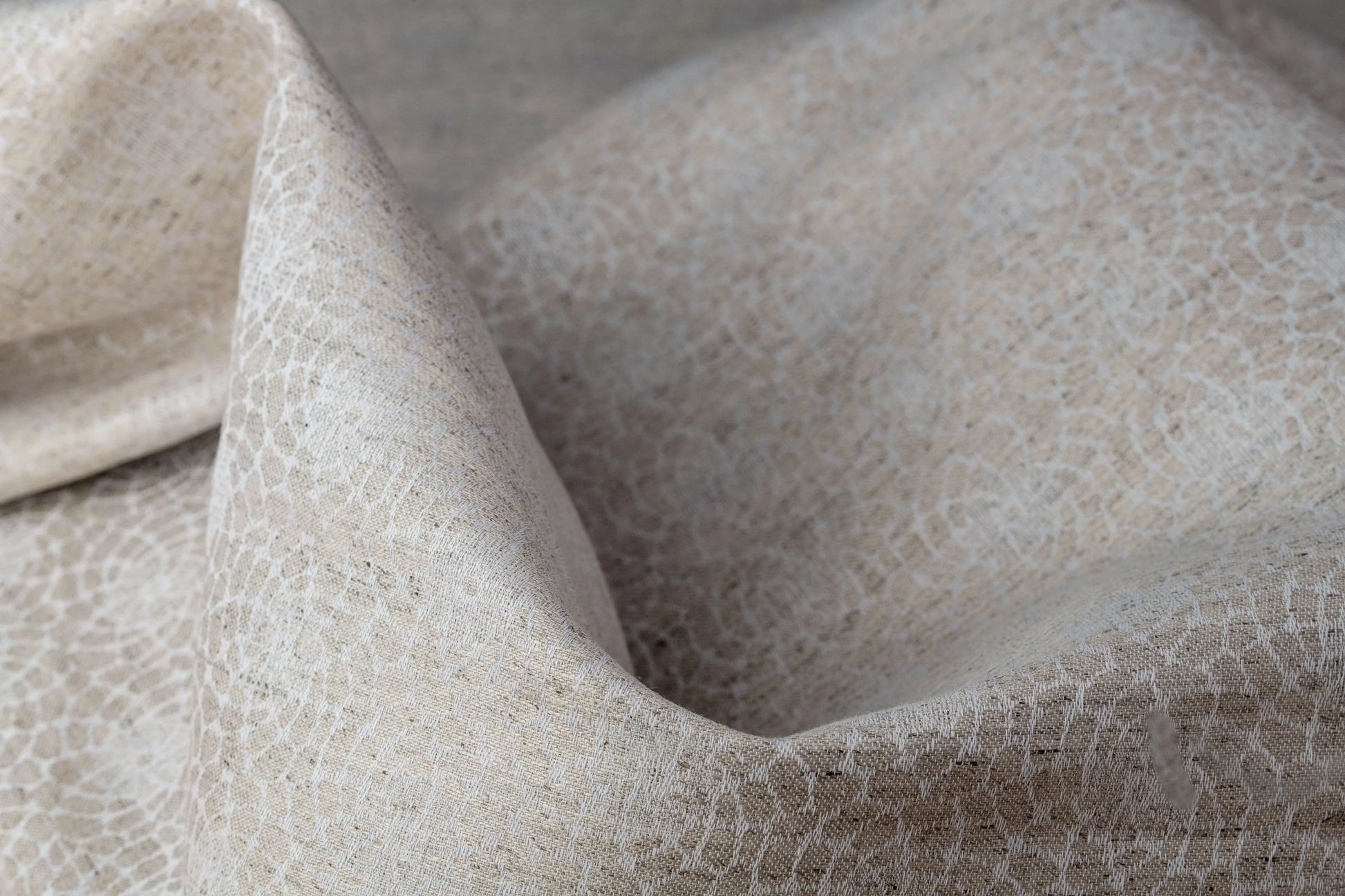 Organic Hemp Fabric - Natural | Mosaic Pattern | 145gsm | Textured Weave-2