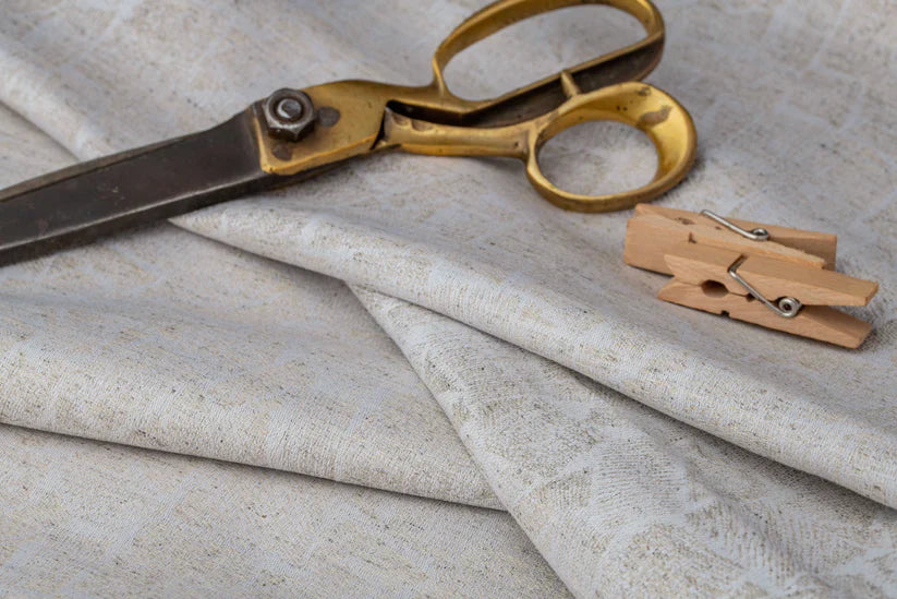 Organic Hemp Fabric - Natural | Stone Pattern | 145gsm | Textured Weave-2