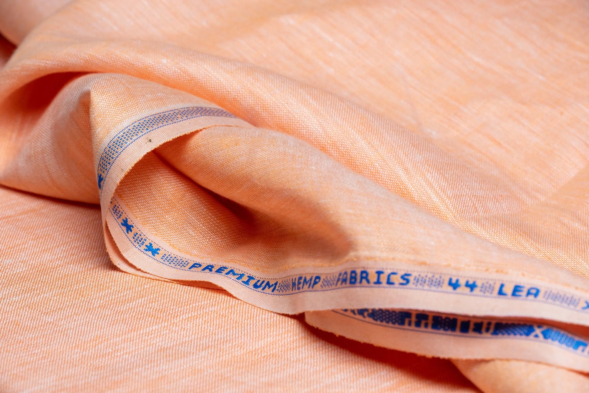 Dual-Tone Orange Hemp Fabric | Organic | 155gsm | 147cm Wide | GOTS Certified-2