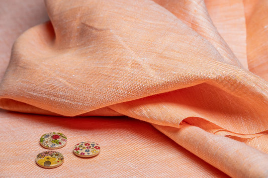 Dual-Tone Orange Hemp Fabric | Organic | 155gsm | 147cm Wide | GOTS Certified-0
