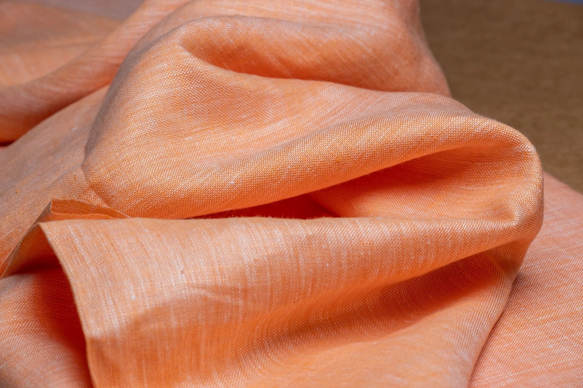 Dual-Tone Orange Hemp Fabric | Organic | 155gsm | 147cm Wide | GOTS Certified-1