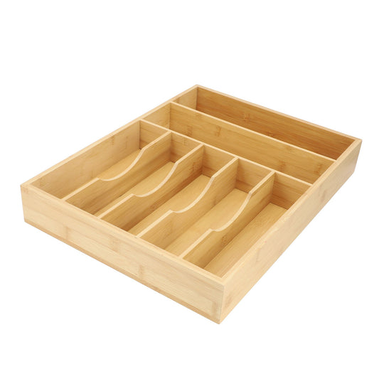 MegaChef Bamboo 7 Section Drawer Organizer-0