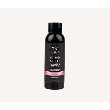 Earthly Body Hemp Seed Massage & Body Oil Zen Berry Rose 2 oz.-0