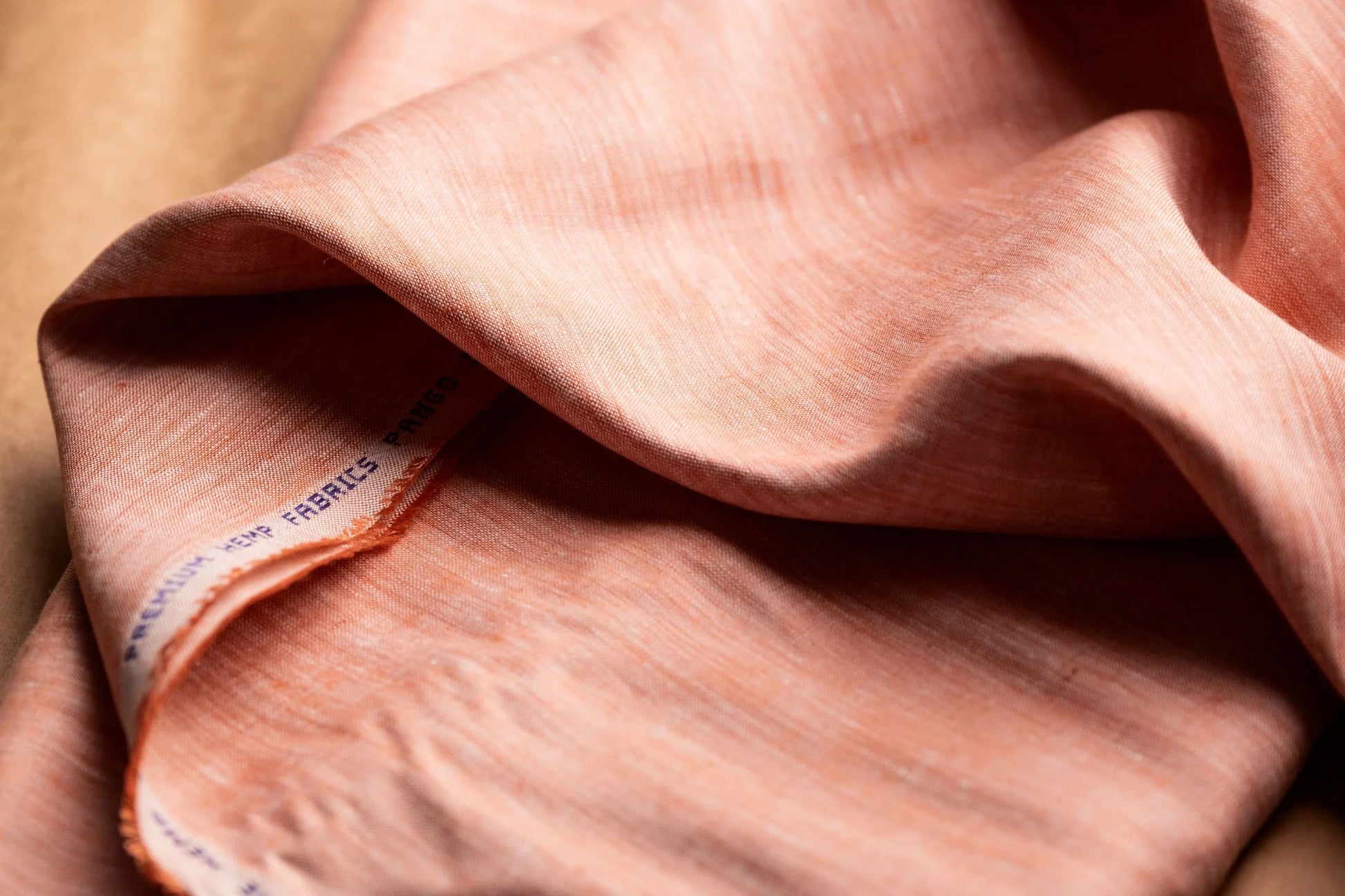 Burnt Orange Hemp Fabric | Organic | 155gsm | 147cm Wide | GOTS Certified-0
