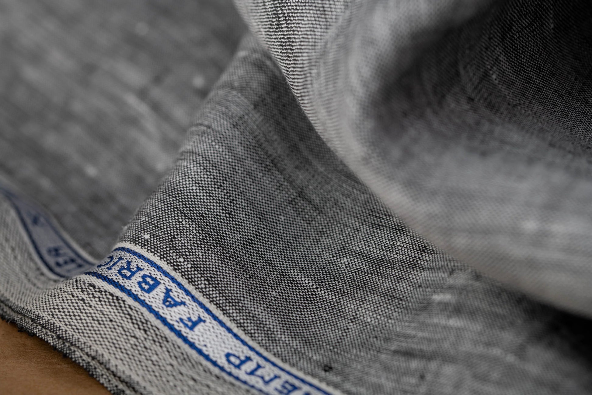 Dual-Tone Onyx Black Hemp Fabric | Organic | 155gsm | GOTS Certified-2