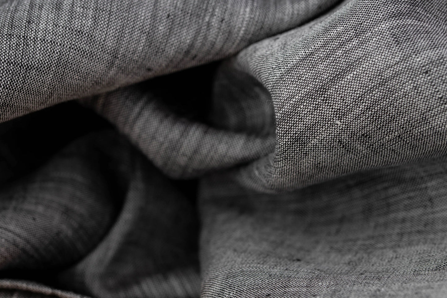Dual-Tone Onyx Black Hemp Fabric | Organic | 155gsm | GOTS Certified-0