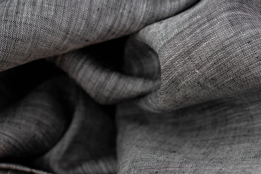 Dual-Tone Onyx Black Hemp Fabric | Organic | 155gsm | GOTS Certified-0