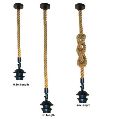 Retro Hemp Rope Iron Pendant Hanging set~2456-5