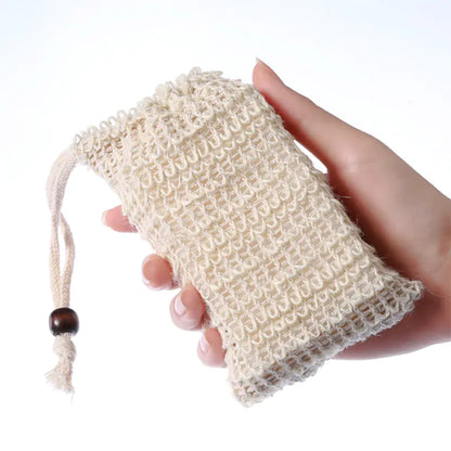 Handmade Soap Bag with Hemp and Ramie for Home Use