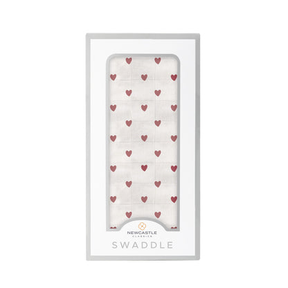 Two Hearts Bamboo Swaddle
