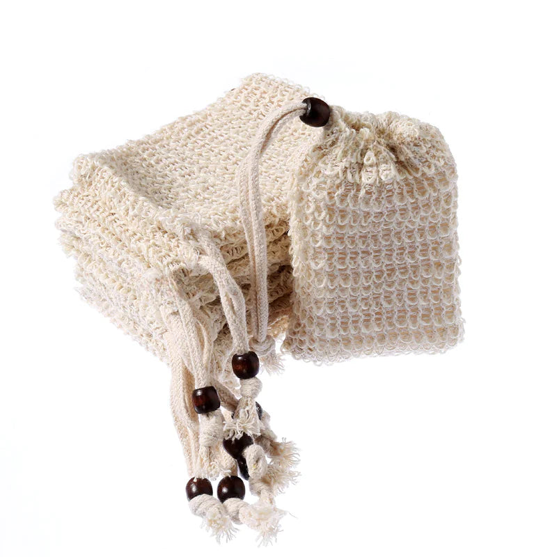 Hemp Soap Bag with Drawstring for Bubble Bath