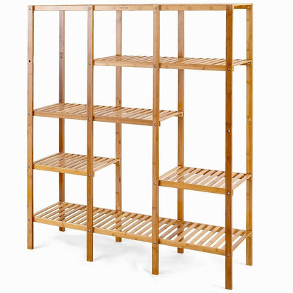 Eco-Friendly Bamboo 4-Shelf Bookcase Storage Rack-0