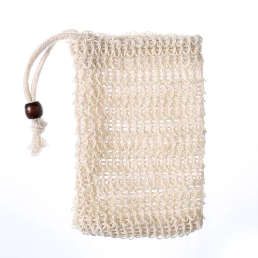 Hemp Soap Bag with Drawstring for Bubble Bath