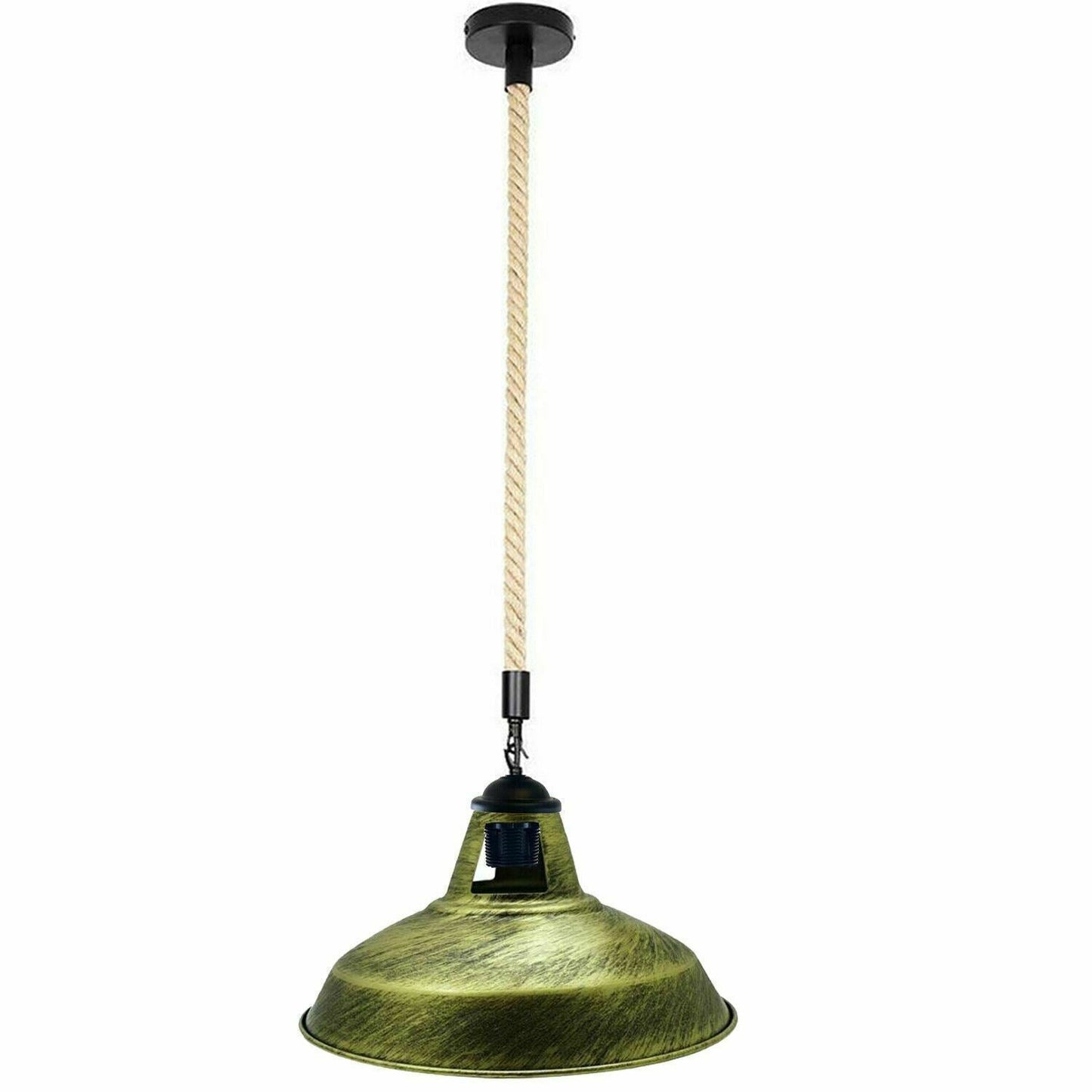 Hemp Rope Hanging Light - E27 Edison Base ~3889-12