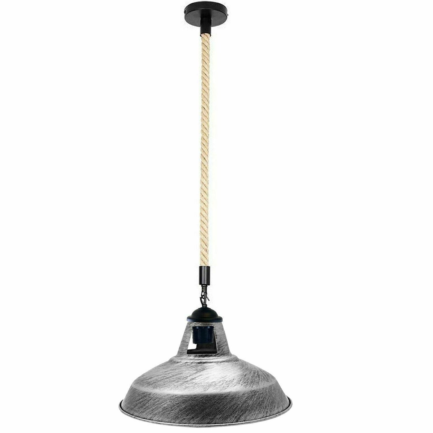 Hemp Rope Hanging Light - E27 Edison Base ~3889-11