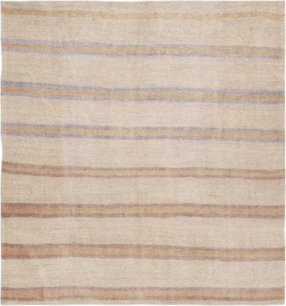 Canvello Vintage Kilim Ivory Hemp Area Rug- 5'10" X 6'5"