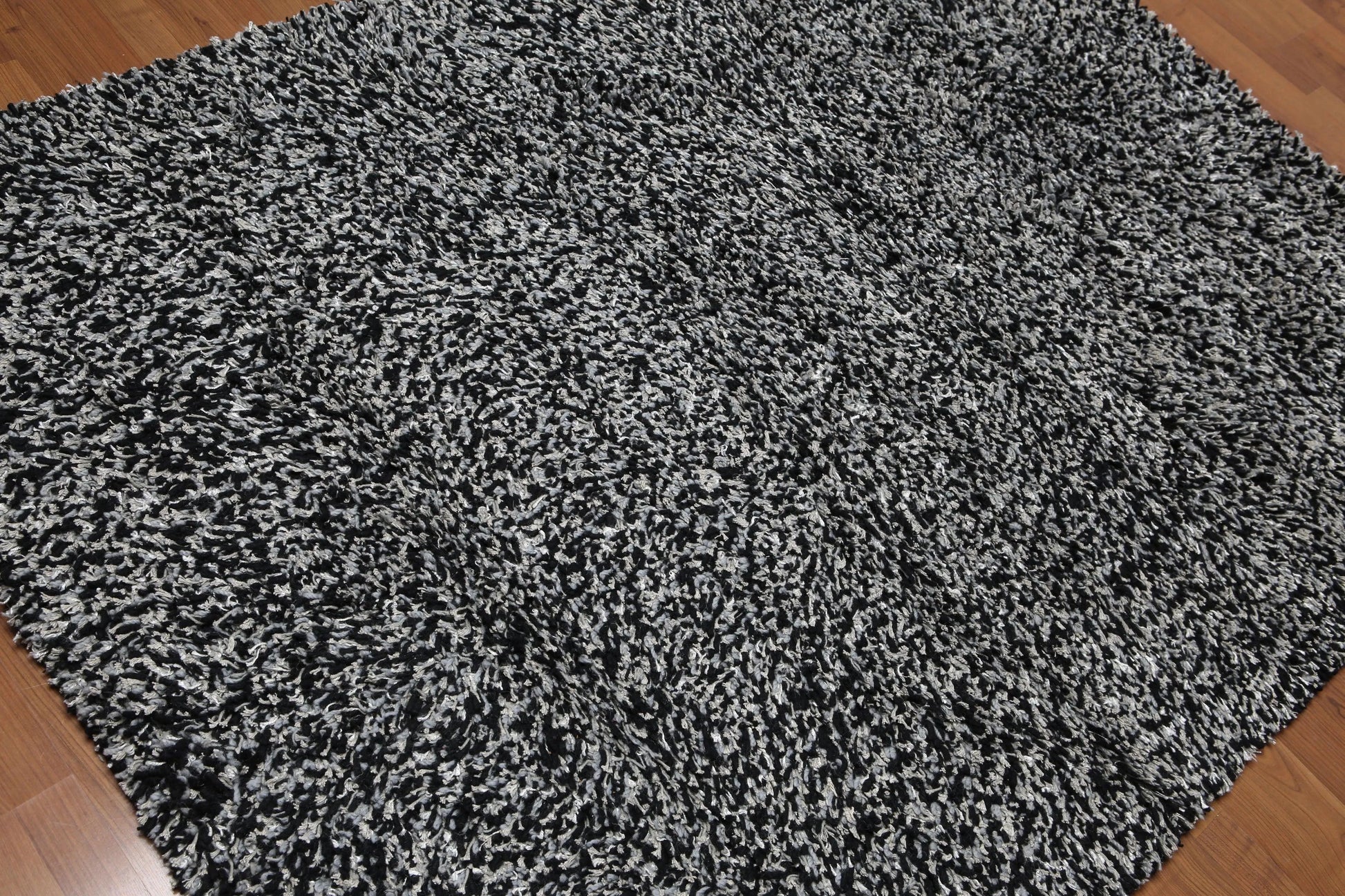 6x9 Black, White Handmade 100% Hemp Khaki Dhurry Flatweave Oriental Area Rug-1