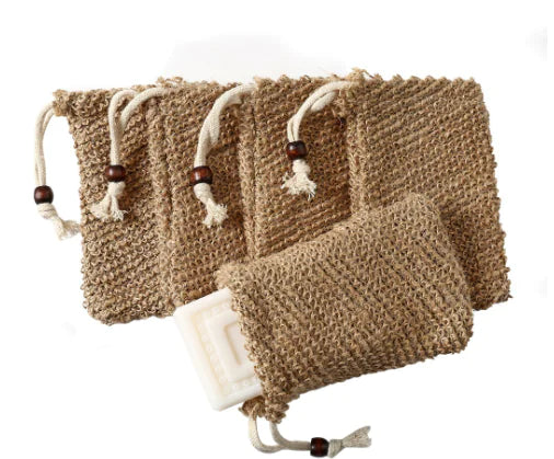 Hemp Soap Bag with Drawstring for Bubble Bath