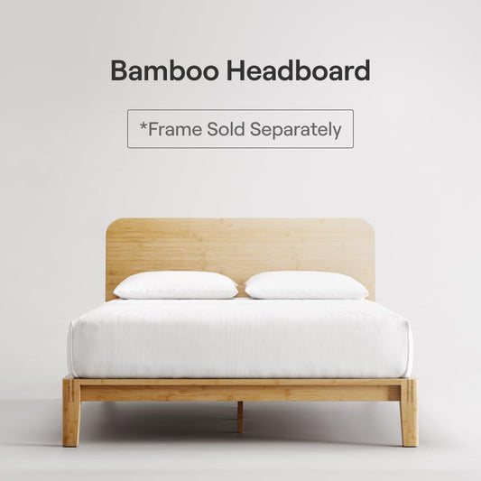 Natural Bamboo Headboard For Full Bed Easy Setup-1