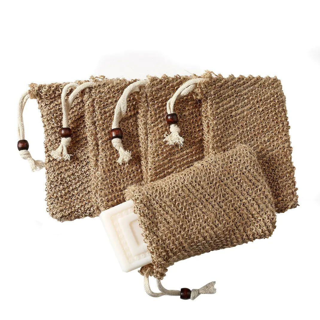 Handmade Soap Bag with Hemp and Ramie for Home Use